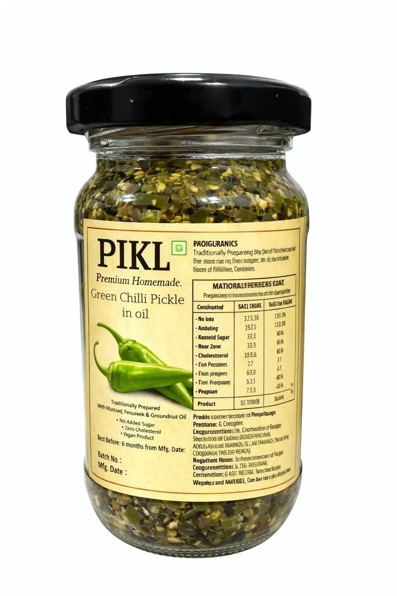 PIKL Premium Homemade Green Chilli Pickle
